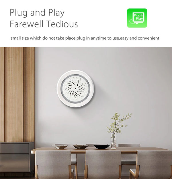 Strobe ışığı ile akıllı WiFi alarmı