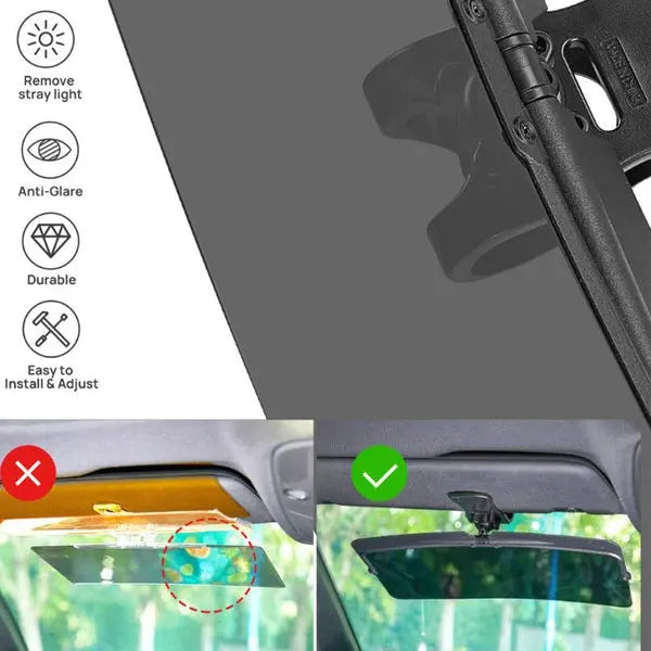 Car Sun Visor With Polarized Glare Protection - ExploreMore Hub