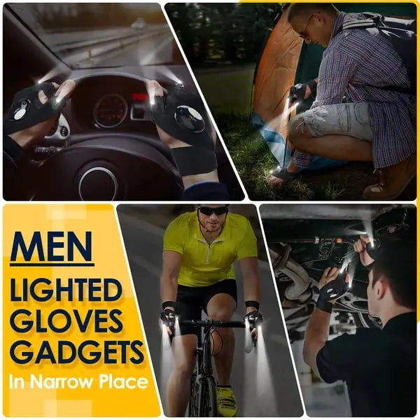 LED Flashlight Work Gloves - ExploreMore Hub