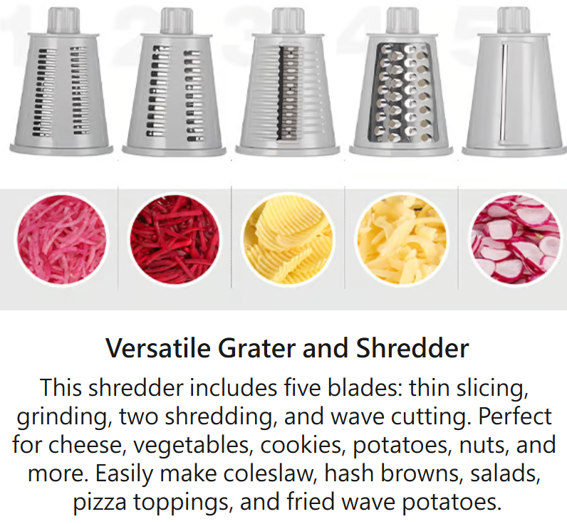 5 IN 1 Rotary EasyGrate Shredder