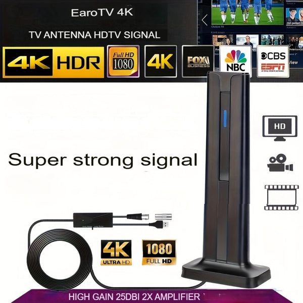 Earotv 4K Få gratis HD-kanaler utan kabel, smart TV eller Wi-Fi