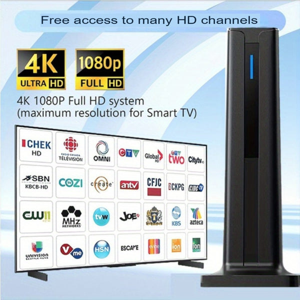 Earotv 4K Få gratis HD-kanaler utan kabel, smart TV eller Wi-Fi