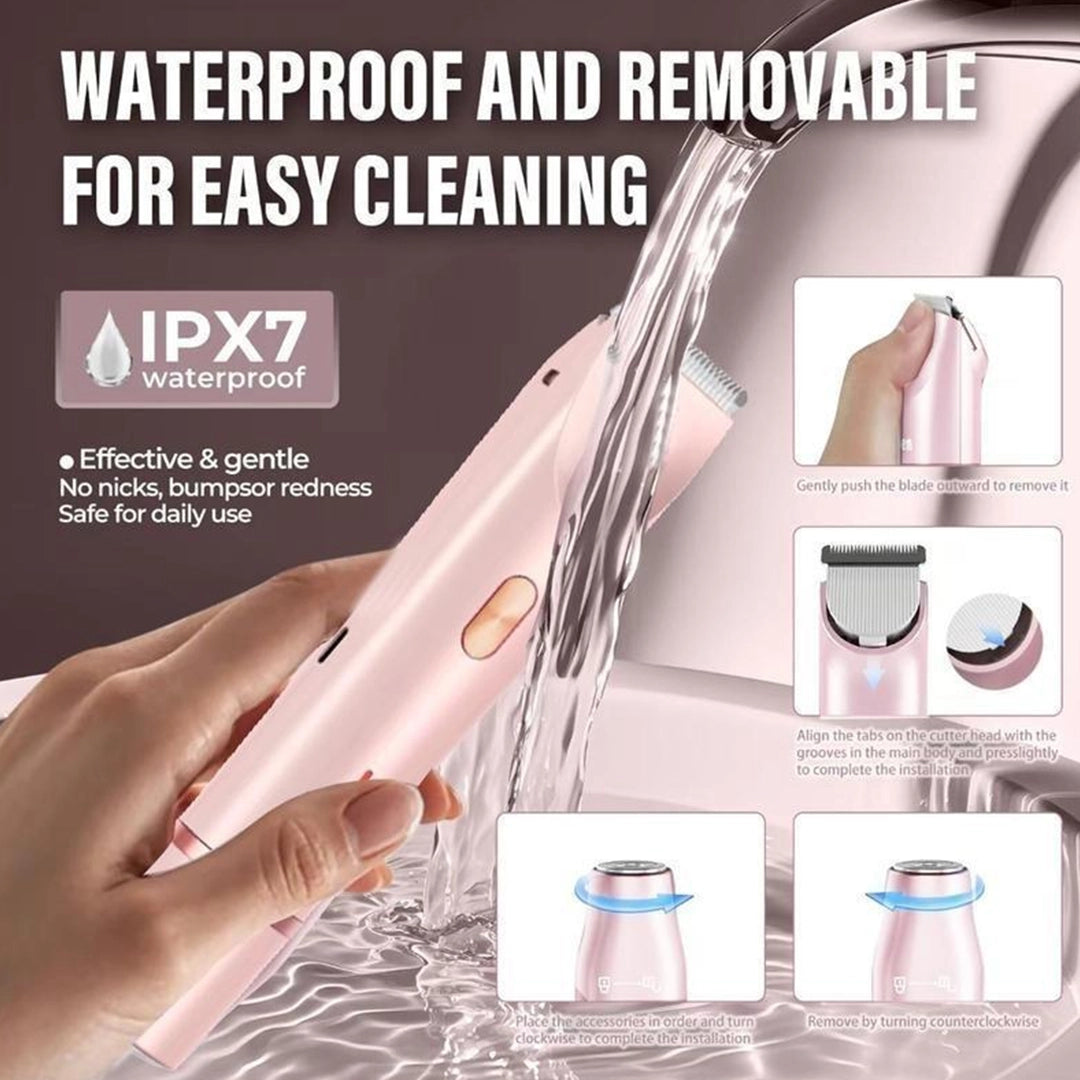2 in 1 Painless Bikini & Facial Hair Trimmer