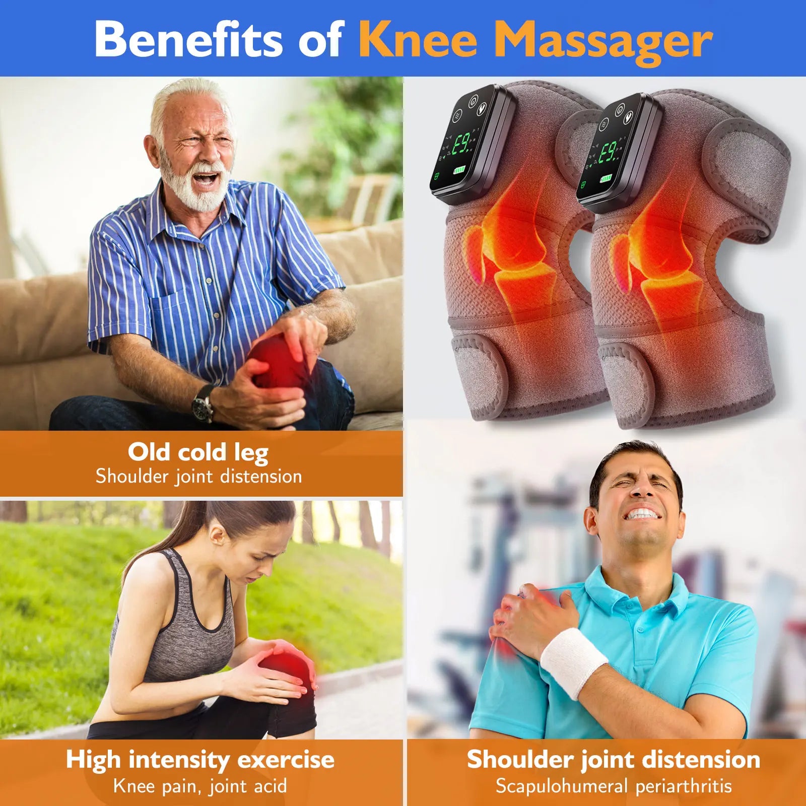 Cozy Relief Heated Knee Massager