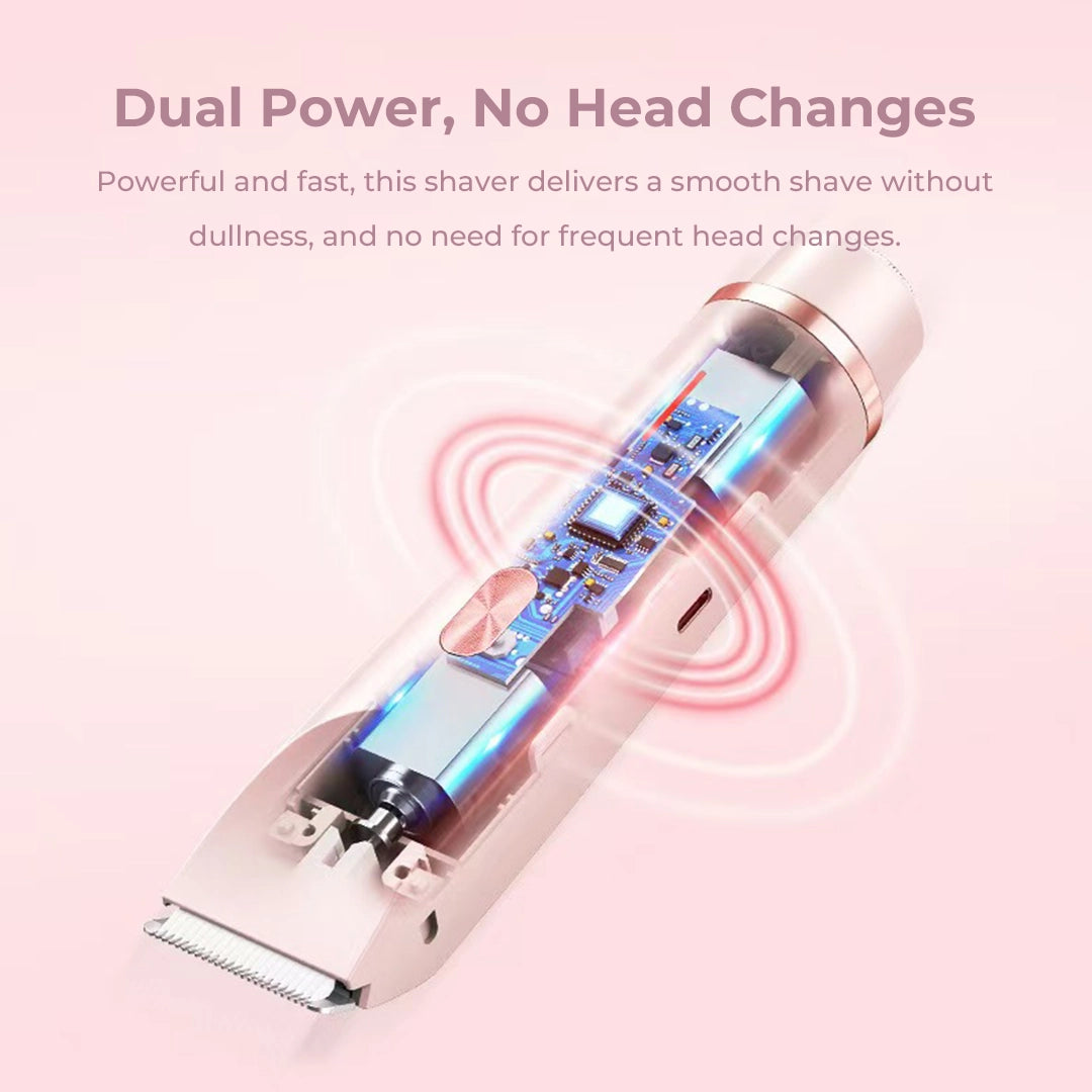 2 in 1 Painless Bikini & Facial Hair Trimmer