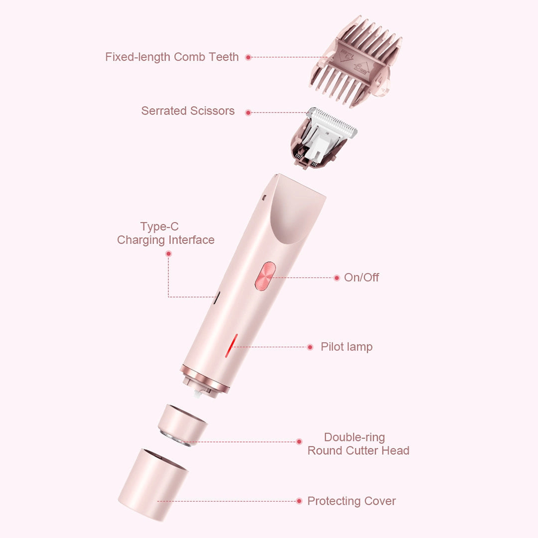 2 in 1 Painless Bikini & Facial Hair Trimmer
