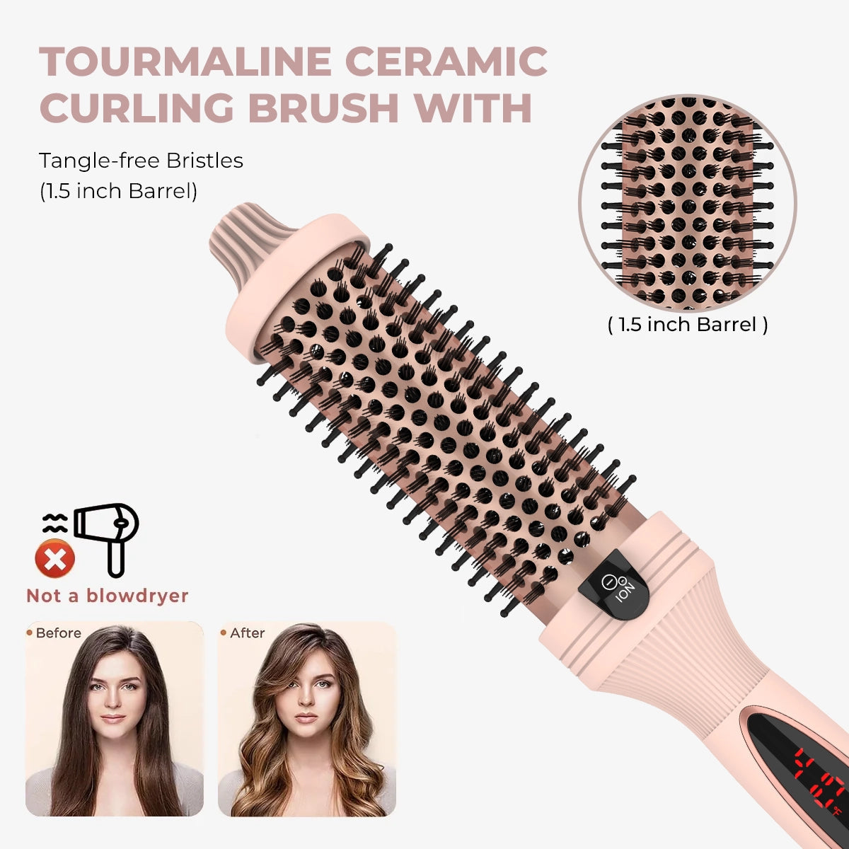 3-in-1 Pro Negative Ion PTC Heaters Thermal Brush