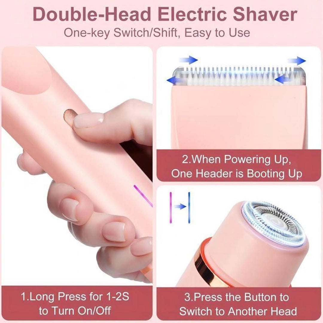 2 in 1 Painless Bikini & Facial Hair Trimmer