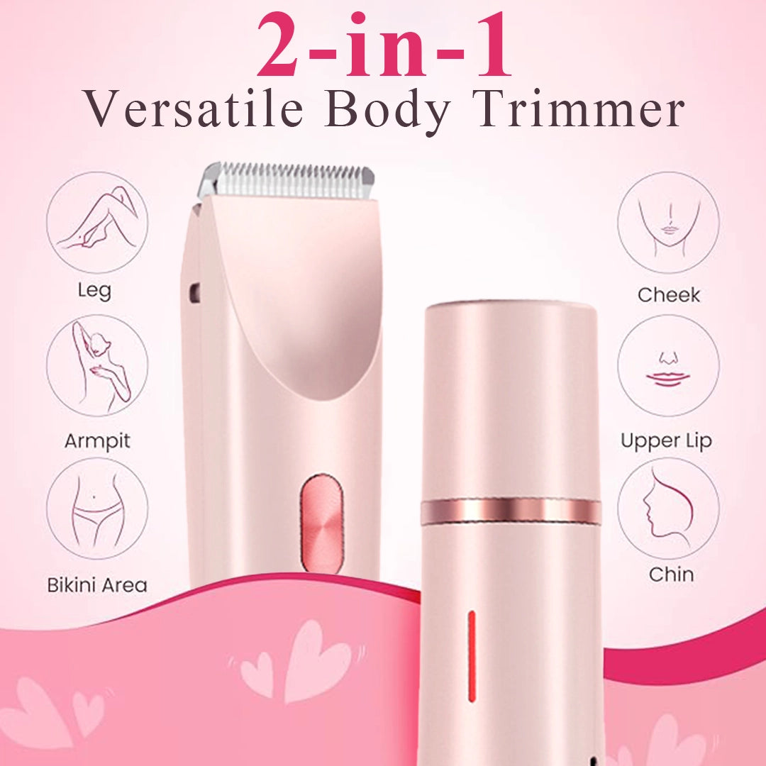 2 in 1 Painless Bikini & Facial Hair Trimmer