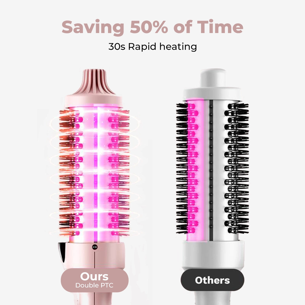 3-in-1 Pro Negative Ion PTC Heaters Thermal Brush