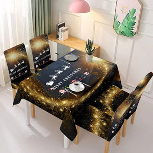 Christmas Tablecloth Chair Cover Decoration - ExploreMore Hub