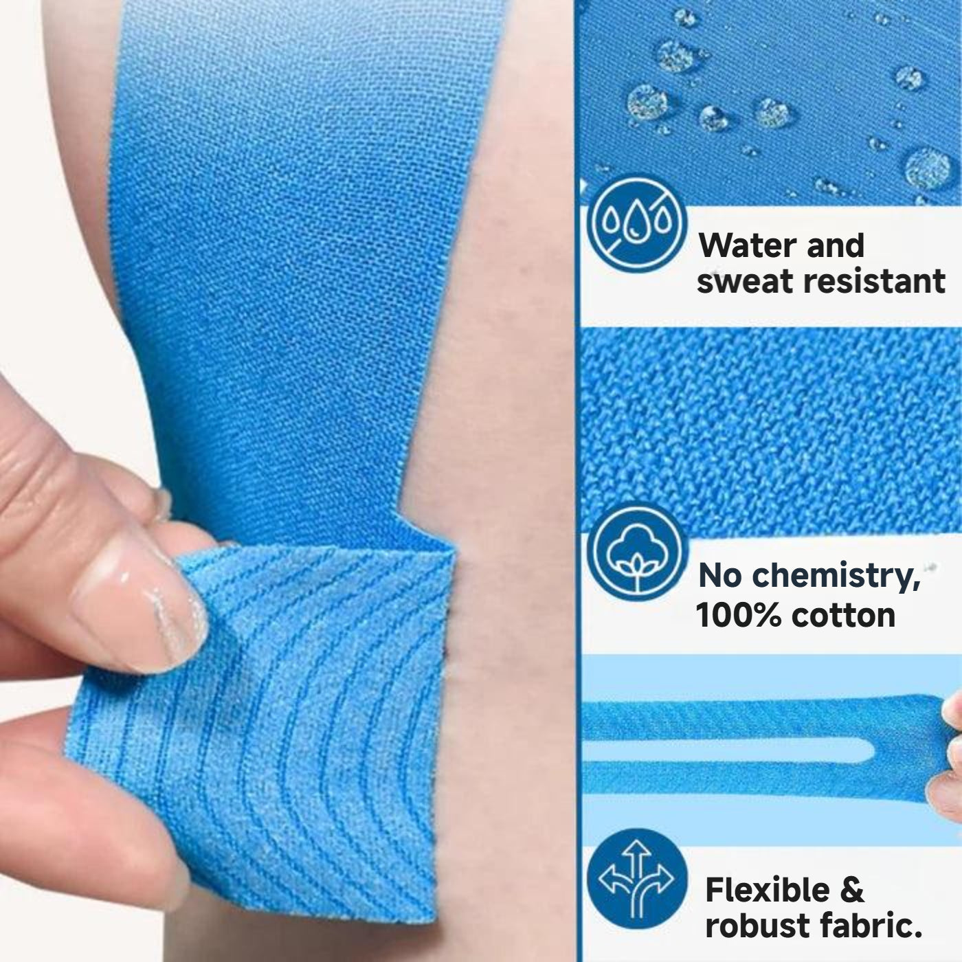 Nastro per ginocchio pre-taglio Tapex ™ | 3+ giorni di supporto senza dolore