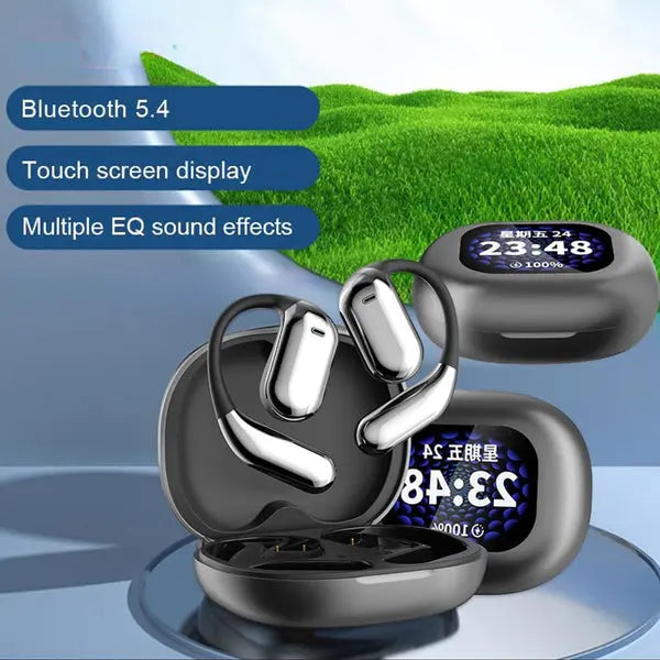 Intelligent touch screen open Bluetooth earphones - ExploreMore Hub