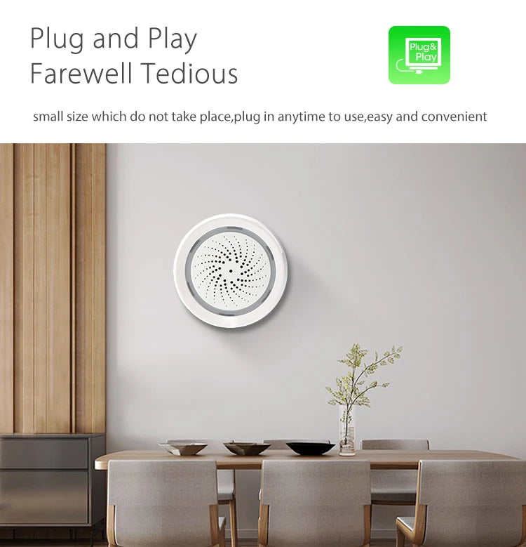 Smart WiFi Alarm with Strobe Light