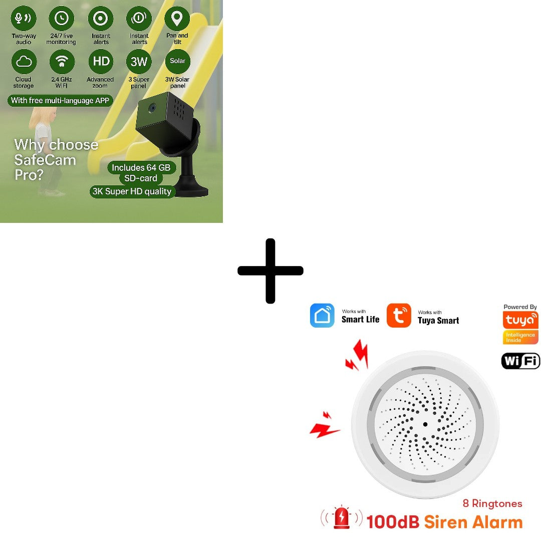 Smart WiFi Alarm with Strobe Light