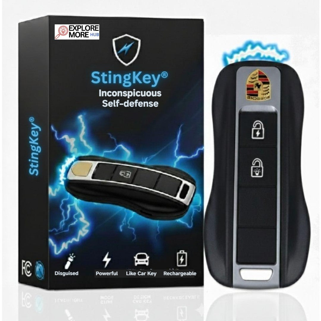 Stingkey - maskované elektrické šokové zařízení (sebeobrana) | Lampa, Electroshock, Alarm