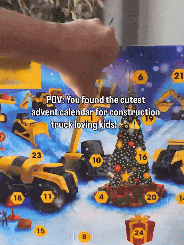 🎄24-day Advent Calendar with Truck on the way to Christmas