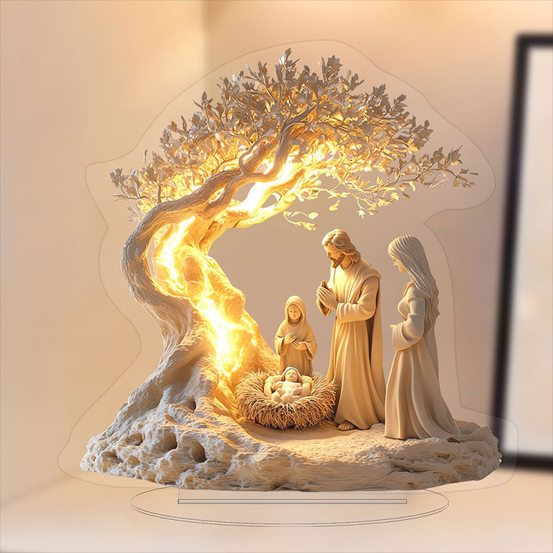Jesus Tree of Life Newborn Desk Decoration