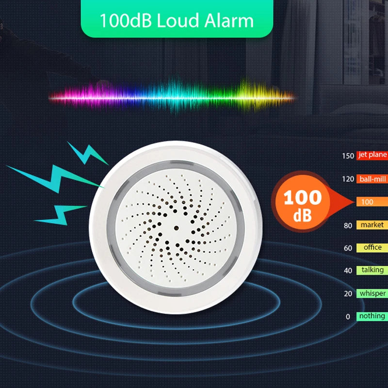 Smart WiFi Alarm with Strobe Light