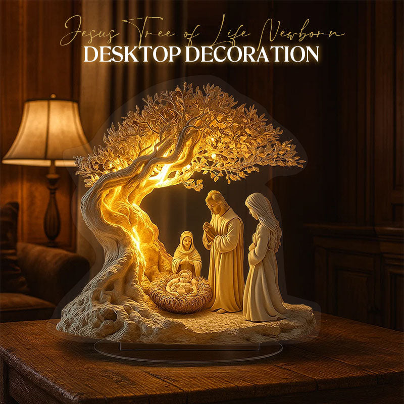 Jesus Tree of Life Newborn Desk Decoration