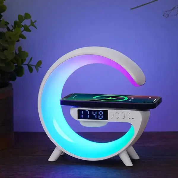 ultifunctional Bluetooth Speaker-Colorful Atmosphere Light Wireless Charging and Clock All-in-one Machine - ExploreMore Hub